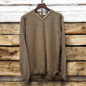 SEGRETO Men’s Brown V-Neck Pullover Sweater Size Large Made in Italy. Vintage.